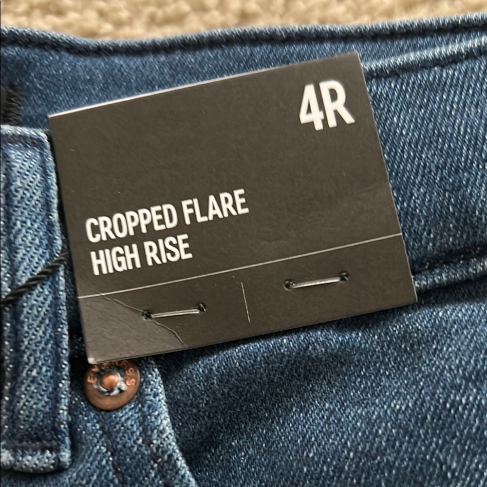 Cropped Flare High Rise Jeans
